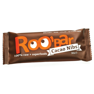 Baton Roobar cacao miez + migdale raw eco 30g foto