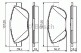 Set placute frana,frana disc CITROEN DS3 Cabriolet (2013 - 2015) BOSCH 0 986 494 564