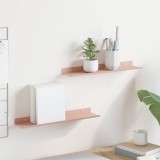 vidaXL Raft de perete cu raft Pe perete 2 pcs Roz 40 x 9 x 2,5 cm 8003950