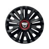 Set 4 capace roti Negre Cu Inel Rosu Royal R16 pentru gama auto Dacia, Autohelix MSA