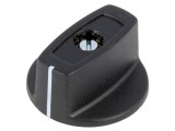 Buton rotativ cu indicator negru ABS 6mm
