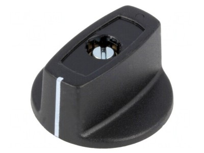 Buton rotativ cu indicator negru ABS 6mm foto