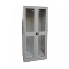 DULAP METALIC CU 4 RAFTURI SI USI BATANTE PLEXIGLAS, 900x400x1900 mm (LxlxH), ECO+