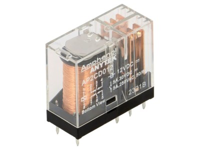 Releu electromagnetic DPDT 12VDC 5A foto