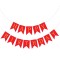 Banner Happy Birthday, Ghirlanda, 2.5m x 17cm, Rosu, Ropet