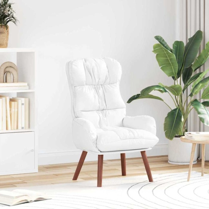 vidaXL Fotoliu de relaxare Alb 69 x 74 x 93 cm Piele artificială 42001879
