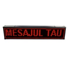 Reclama luminoasa de exterior, 200 x 40 cm, LED, text personalizat, senzor temperatura, Rosu foto