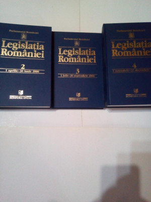 LEGISLATIA ROMANIEI anul 2000 - 3 volume ( vol.2 , 3 , 4 ) foto