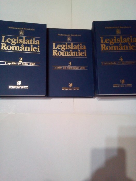 LEGISLATIA ROMANIEI anul 2000 - 3 volume ( vol.2 , 3 , 4 )