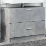 vidaXL Dulap de chiuvetă, gri beton, 78x37x59 cm, lemn prelucrat 848118