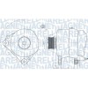 Alternator Audi A3 (8p); Seat: Altea (5p), Ibiza 4, Leon (1p, Skoda: Fabia 2, Octavia 2, Rapid Spaceback (Nh1), Yeti (5l); VW: Caddy 3, Crafter (2e),, Magneti Marelli