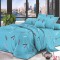 Lenjerie de pat pentru o persoana cu 2 huse de perna patrata, Seraphina, bumbac mercerizat, multicolor
