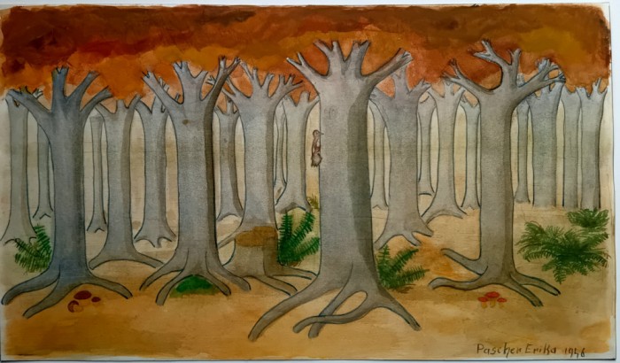 In padure - semnat Pascher Erika 1946
