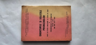 ENUNTURILE SI SOLUTIILE PROBLEMELOR CONCURSURI MATEMATICA DIN ANII 1975-1983 foto
