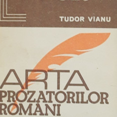 TUDOR VIANU - ARTA PROZATORILOR ROMANI