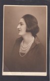Foto tip Carte Postala Romania - profil tanara 1927 - foto atelier Buzdugan Bucuresti, Circulata, Fotografie