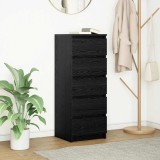 VidaXL Bufetă cu sertare Stejar negru 37,5x35x99 cm Lemn prelucrat