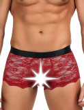 Eross boxeri Men Lace Panty M Red