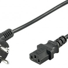 Cablu alimentare PC 1.5m Schuko tata 90 la IEC320-C13 mama H03VV-F3G 0.75mm² conductor aluminiu