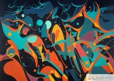 Tablou &bdquo;Vivid Abstractions&rdquo; - Print Digital - P&acirc;nză Bumbac 100% pe Șasiu din lemn