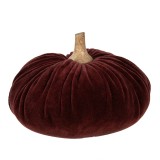 Cumpara ieftin Dovleac decorativ textil rosu lemn natur 20x14 cm