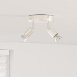vidaXL Spotlight de Plafon 2 Direcții Reglabil Nichel Periat GU10