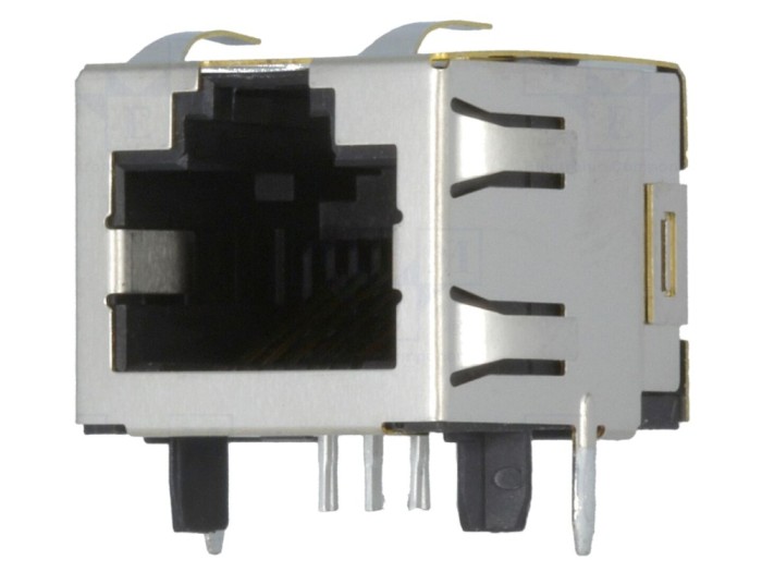 Conector RJ45 Ecranat pentru PCB THT