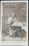 Fotografie tip Carte Postala,Taranca romanca imbracata in costum popular, 1917