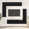 VidaXL Set comodă TV 8 pcs Stejar negru 80 x 30 x 30 cm Lemn compozit