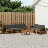 Cumpara ieftin Set de canapele de exterior 7 buc. 7-Locuri Natural si Antracit