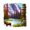 Sticker decorativ, Cerb, Maro, 55 cm, 9663ST