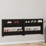 Dulapuri pentru pantofi de perete cu raft Altele 2 pcs Stejar negru