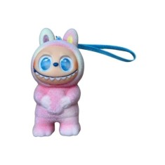 Jucărie interactivă Labubu Squishy, ​​burete moale, roz, 15 cm