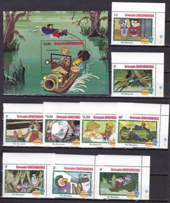 Grenada Grenadines 1982 Disney Mi 529-537 + bl.70 MNH foto