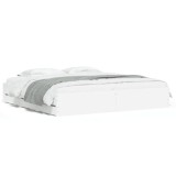 Cumpara ieftin Cadru de pat cu sertare alb 200x200 cm lemn prelucrat