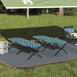 vidaXL Pat Pliabil 2 buc cu geantă de transport Model cu frunze 600D Oxford Fabric