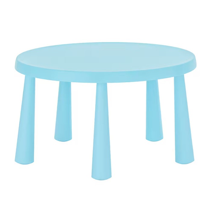 Masuta pentru camera copiilor, diametru 85 cm, Bleu