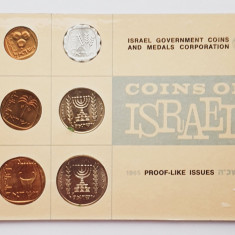 M01 Israel set monetarie 6 monede 1965 Proof like