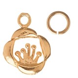 Cumpara ieftin Coroană &icirc;n Floare - Piercing Auriu pentru Unghii, INGINAILS