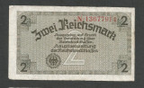 GERMANIA NAZISTA 2 MARCI REICHSMARK 1940 [7] P- 137b , 8 cifre , Litera N , VF