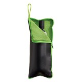 Husa Depozitare Umbrela, Impermeabila, Interior Microfibra, cu Fermoar, 28 x 12 cm, Negru/Verde