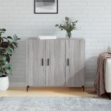 vidaXL Servantă, gri sonoma, 90x34x80 cm, lemn compozit