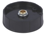 Buton rotativ negru ABS 6mm 50x15,5mm