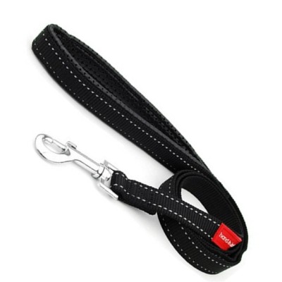 Lesa pentru caini, cu maner captusit, 30mm x 1.2m, max.80kg, Negru, Ropet foto