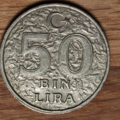 Turcia -moneda comemorativa rara- 50 bin lira / 50000 lire 1996 -FAO- superba !