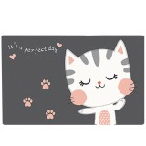 Covoras antiderapant Pufo Lovely Kitty, pentru camera, bucatarie, baie, 58 x 39 cm