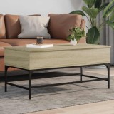 Cumpara ieftin Măsuță cafea stejar sonoma 100x50x45 cm lemn prelucrat și metal