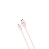 Cablu Date &amp; Incarcare MicroUSB (Roz) 1m XO NB156