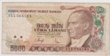 5000 LIRE 1970 TURCIA