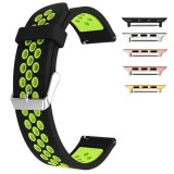 Curea din silicon compatibila cu Apple Watch 10, 46mm, Black Lime